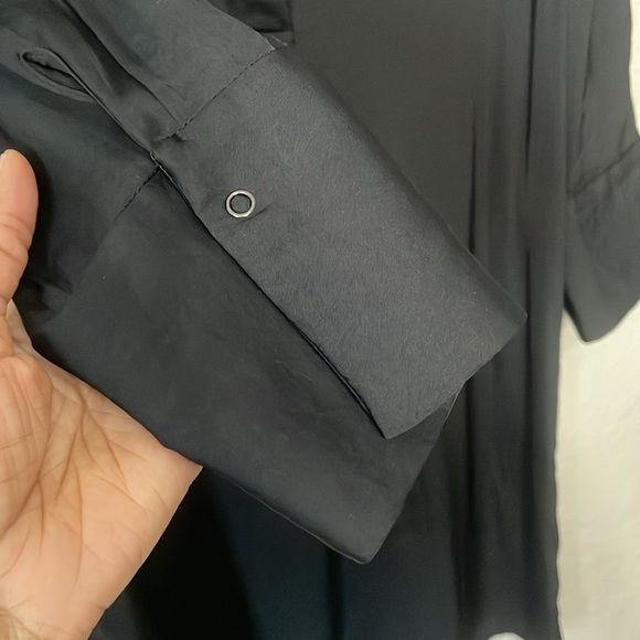 DAVID LERNER Shirt Dress | Black | Small - Picture 3 of 8